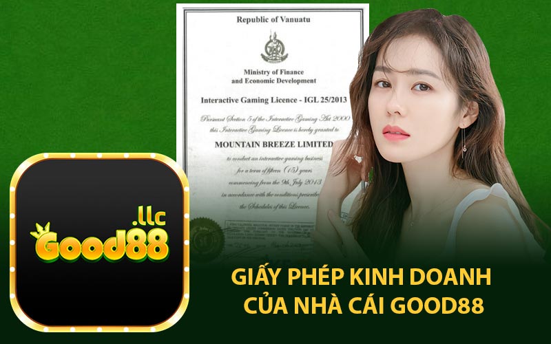 Giấy phép kinh doanh của nhà cái Good88